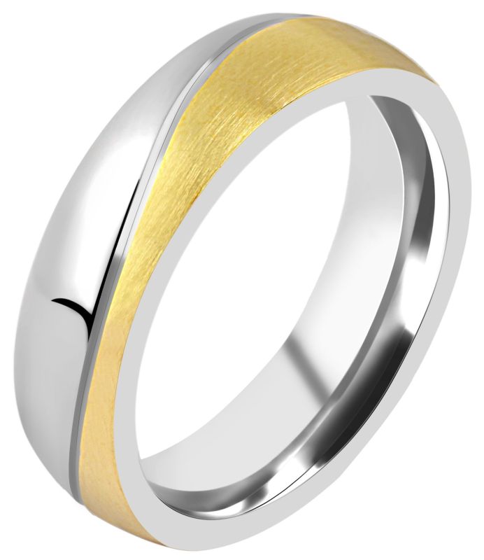Partnerring in Edelstahl bicolor