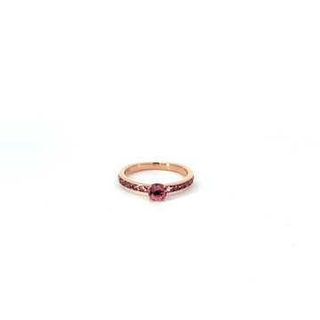 Ring Rosegold 18kt mit pink Turmalin