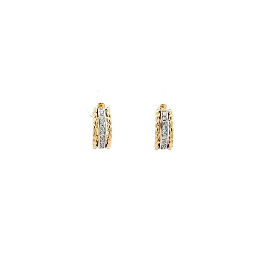 Creolen Bicolor mit Brillanten