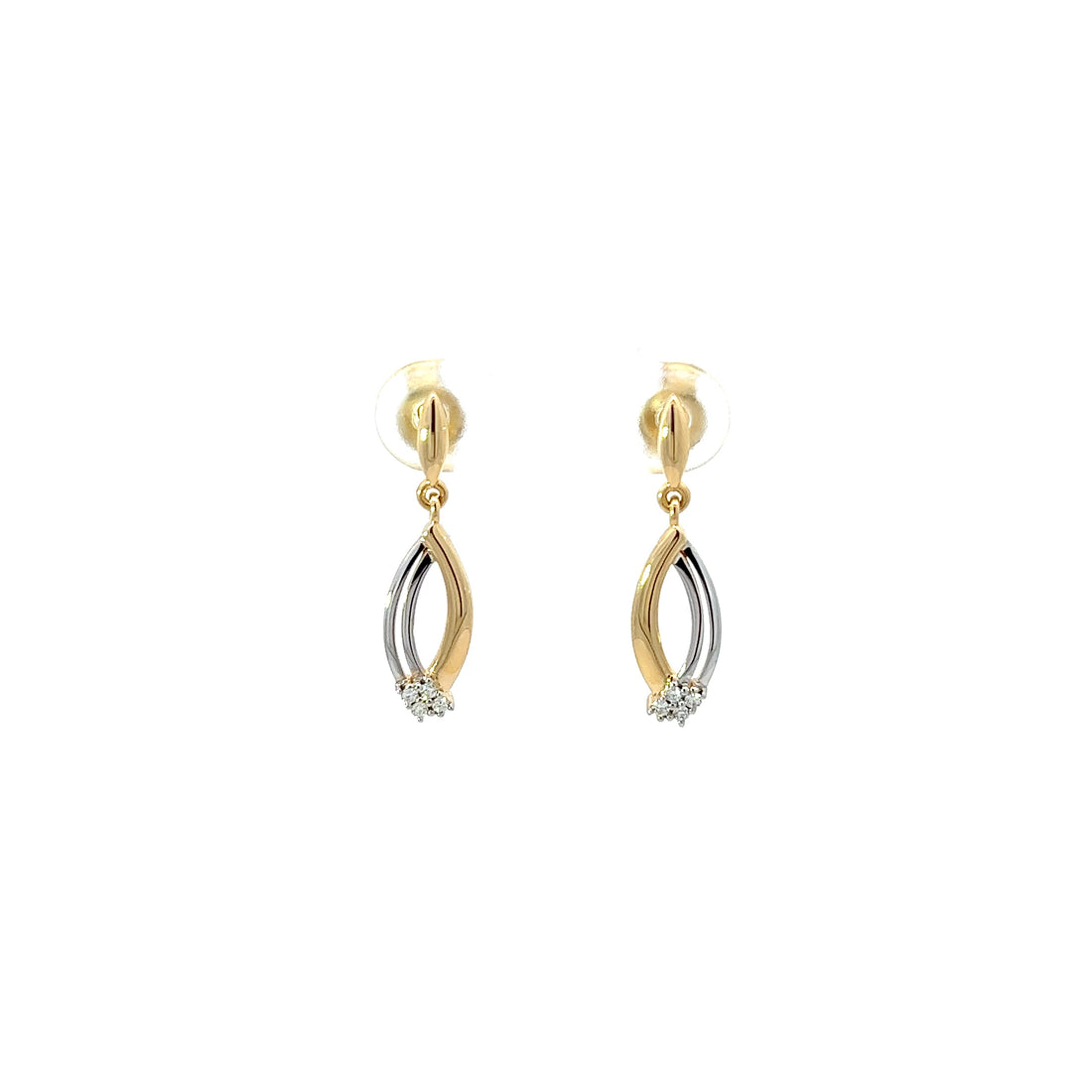 Ohrschmuck Weiss und Gelbgold 18kt mit Brillanten