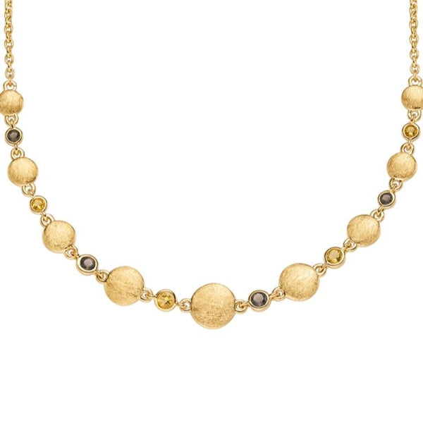 Collier in Silber vergoldet mit Zirkonia