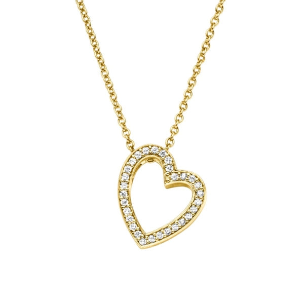 Anhänger mit Kette &quot;Herz&quot; in Silber vergoldet