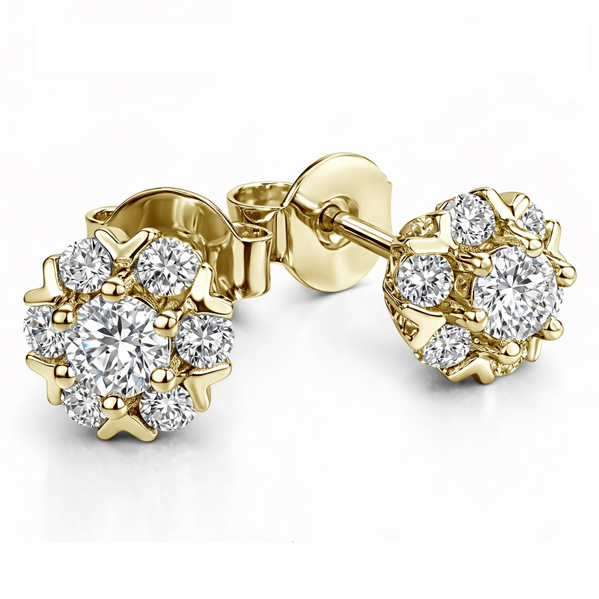 Ohrstecker in Gelbgold 18kt mit Brillanten