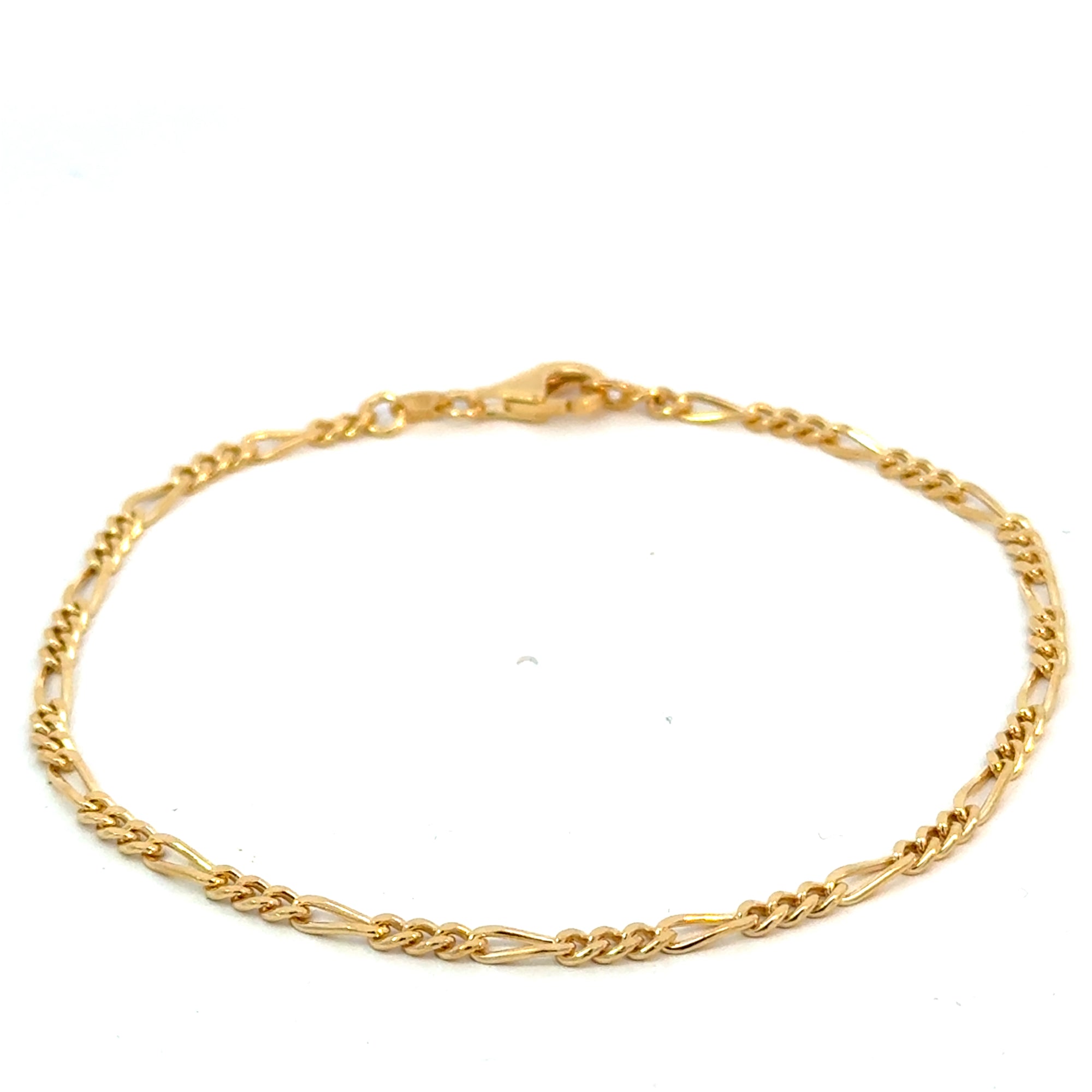 Bracelet Figaro in Silber vergoldet