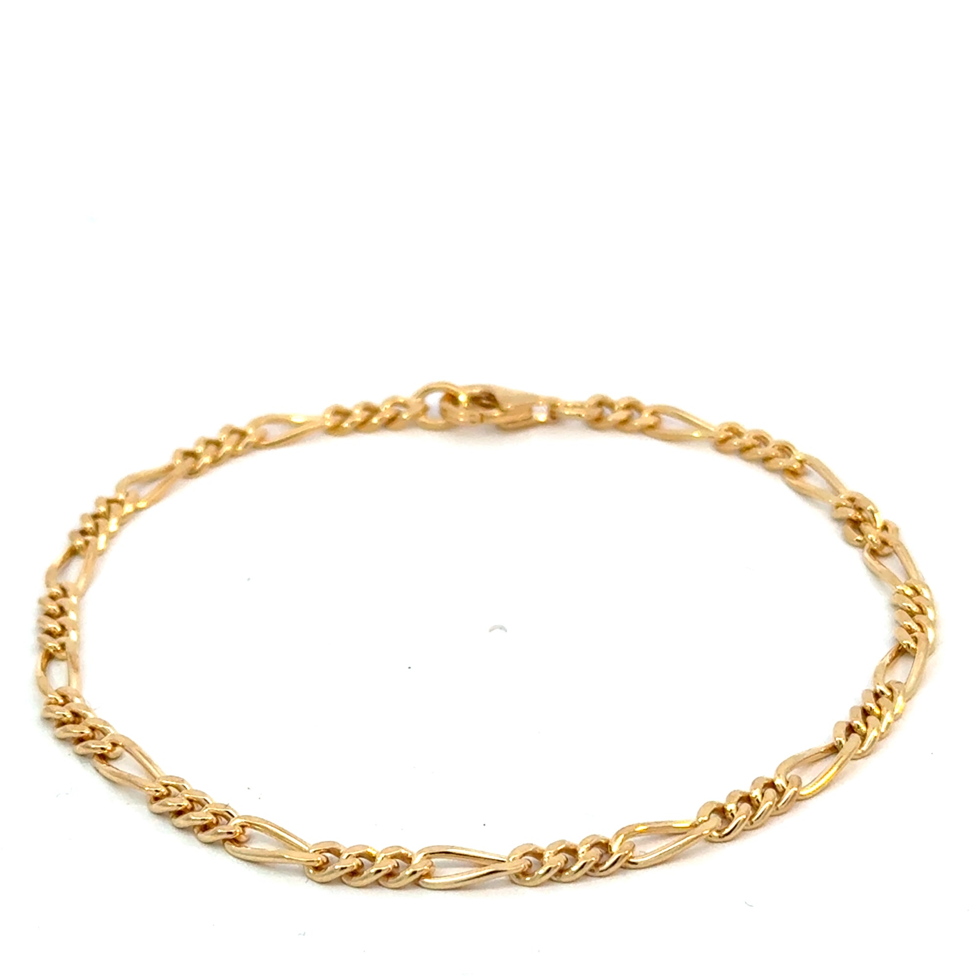 Bracelet Figaro in Silber vergoldet