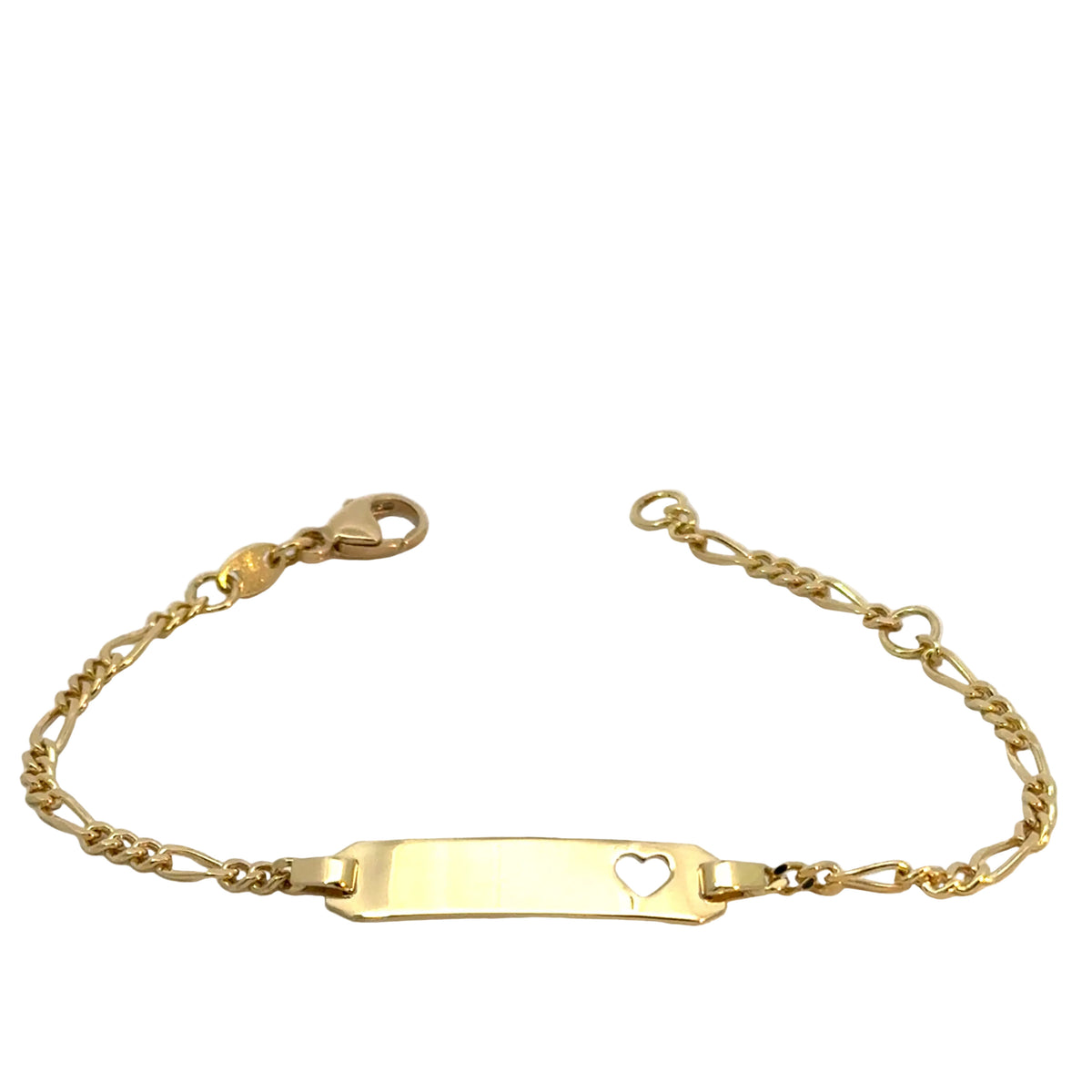 ID Bracelet in Gelbgold 18kt mit Herz