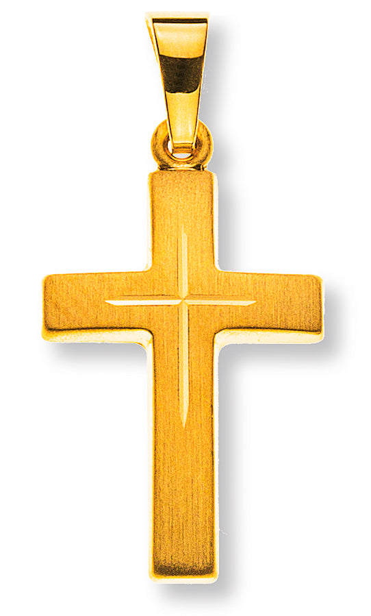 Anhänger Kreuz in Gelbgold 18kt