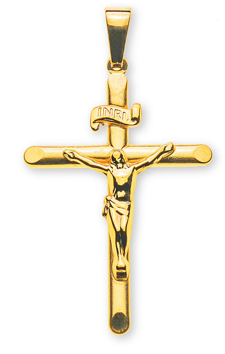 Anhänger Kreuz in Gelbgold 18kt mit Christus