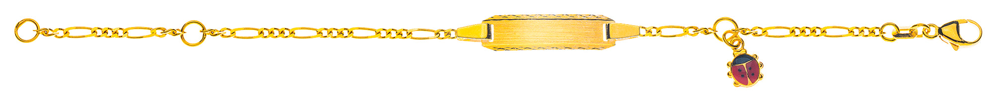 Bébé Bracelet mit Marienkäfer in Gelbgold 18kt