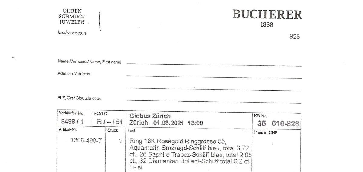 Ring in Rosegold 18kt mit Farbsteine