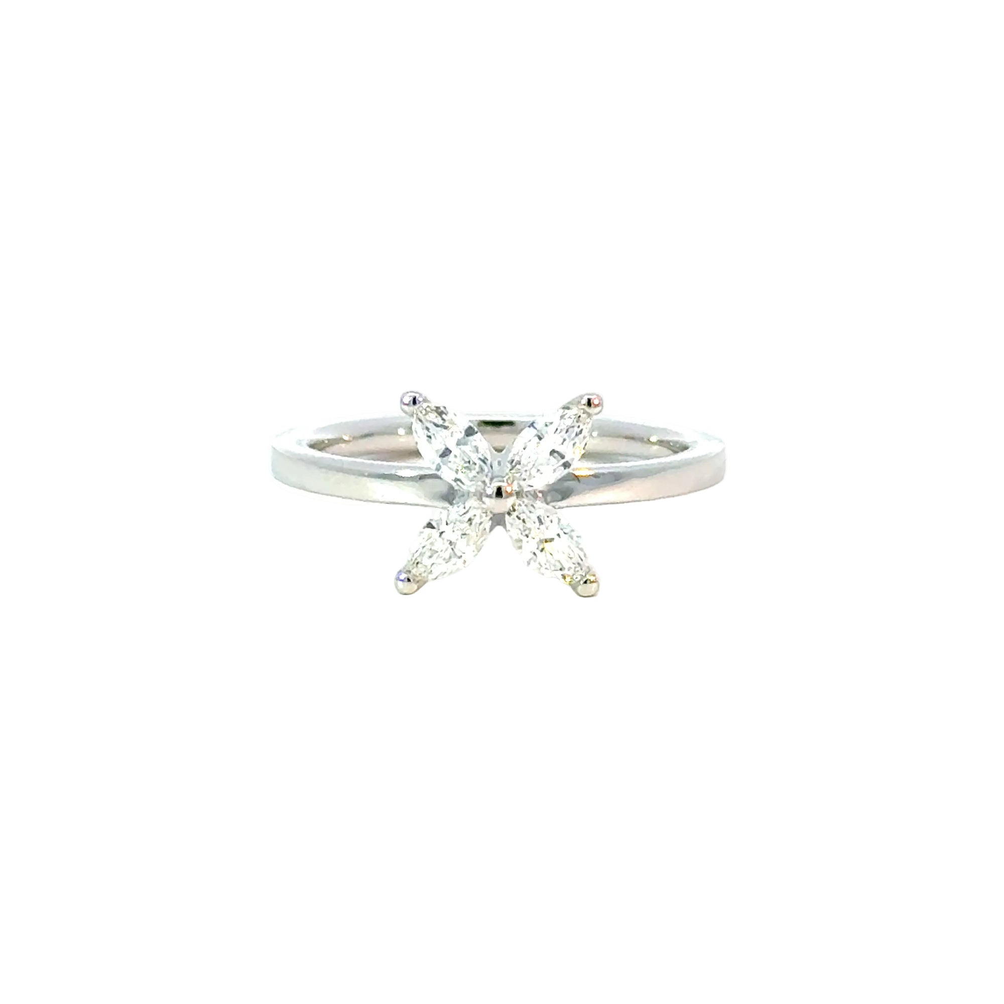 Ring in Weissgold 18kt mit Diamanten