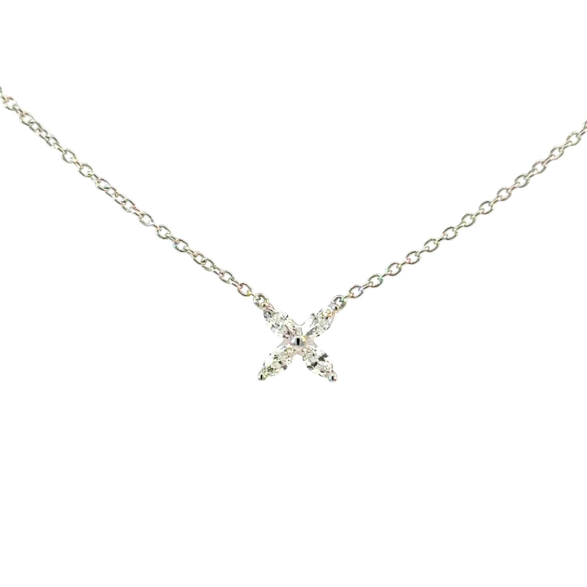Collier in Weissgold 18kt mit Diamant