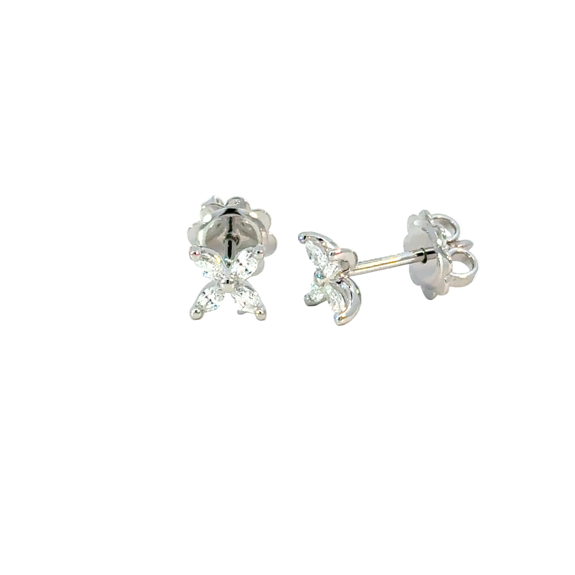 Ohrstecker in Weissgold 18kt mit Diamanten