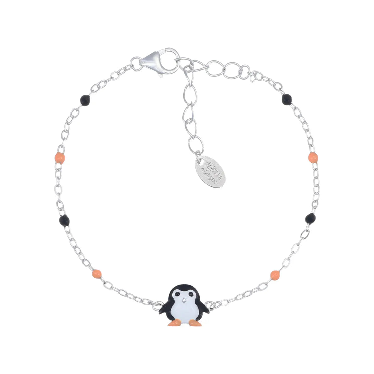 Armband Pinguin für Kinder in Silber