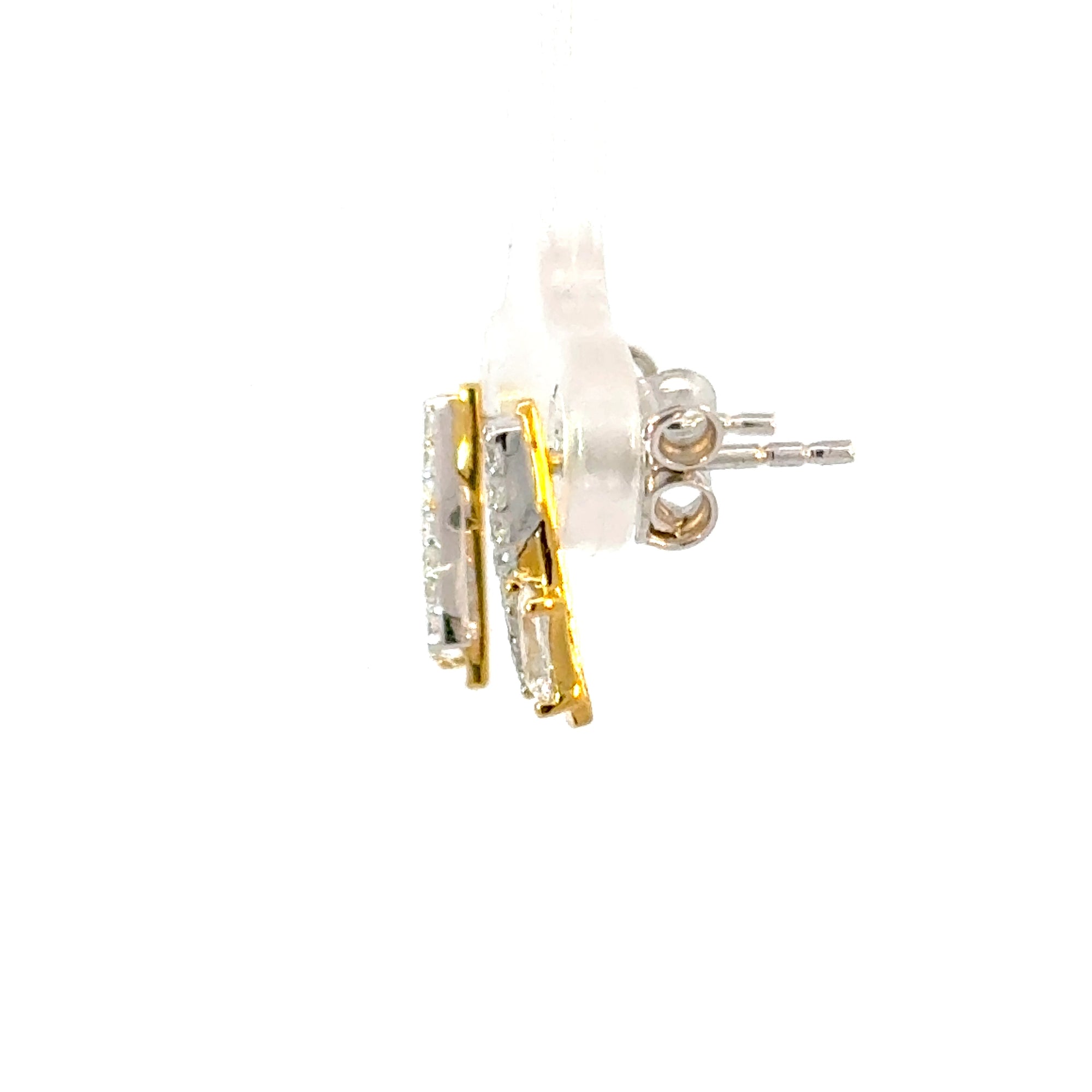 Ohrstecker in Silber vergoldet mit Zirkonia