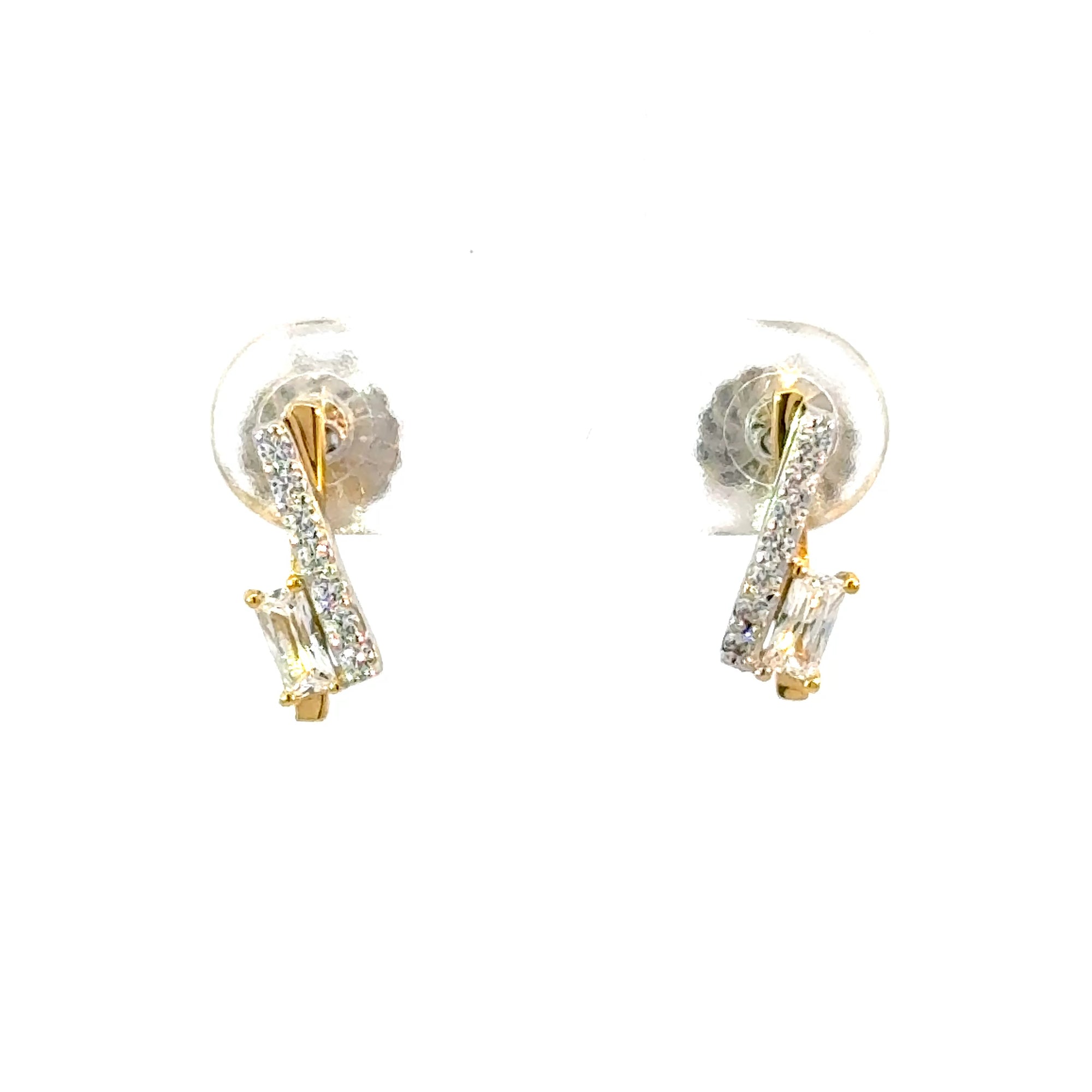 Ohrstecker in Silber vergoldet mit Zirkonia