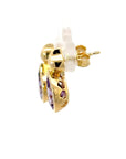 Ohrstecker in Gelbgold 18kt mit Amethyst