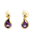 Ohrstecker in Gelbgold 18kt mit Amethyst