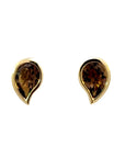 Ohrstecker in Gelbgold 18kt mit Rauchquarz
