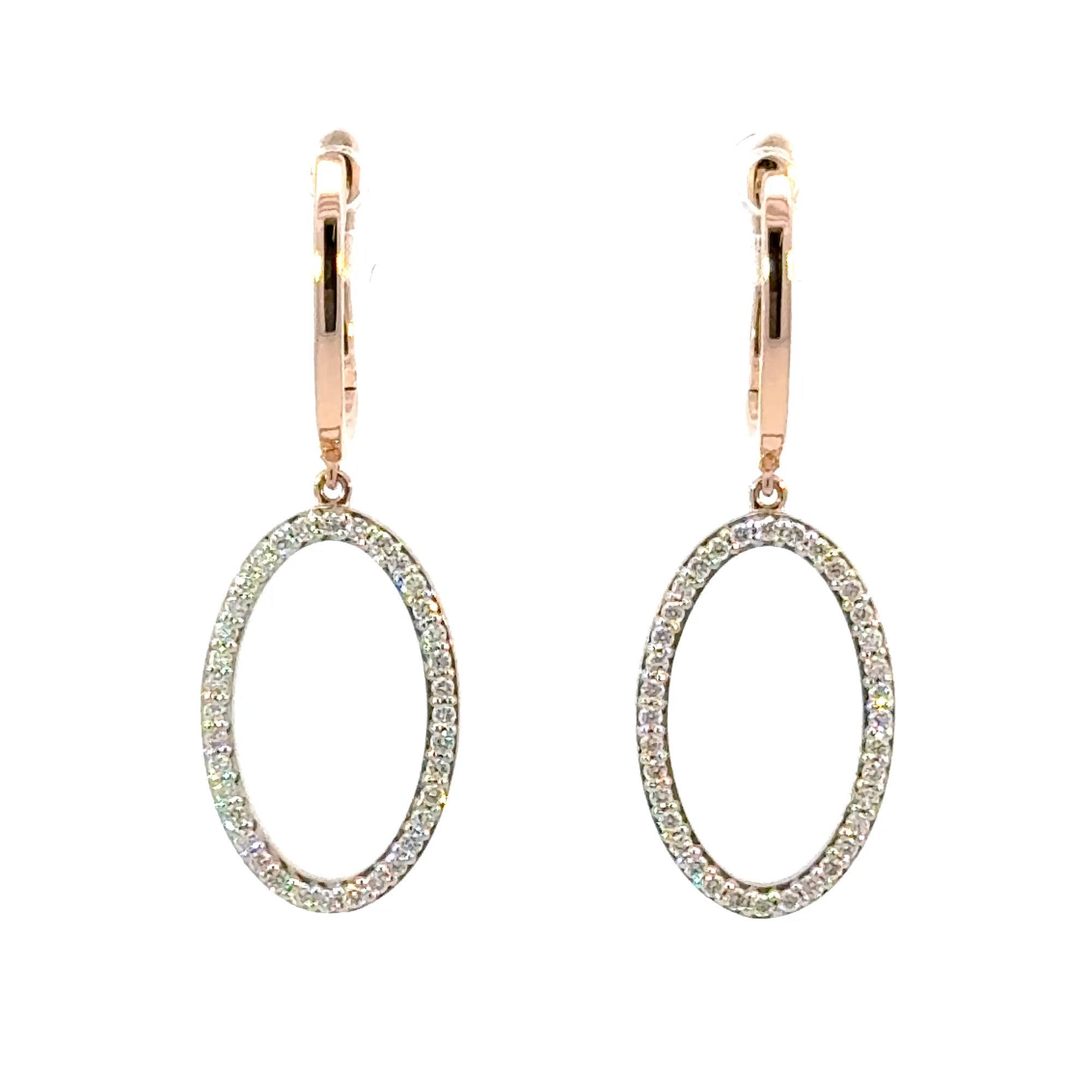 Ohrhänger in Rosegold 18kt mit Brillanten