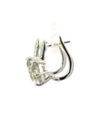 Ohrstecker in Silber mit grüner Amethyst und Zirkonia