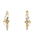 Creolen in Gelbgold 18kt mit Brillanten und Topas
