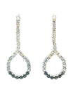 Ohrhänger in Weissgold 18kt mit Brillanten und Farbsteine