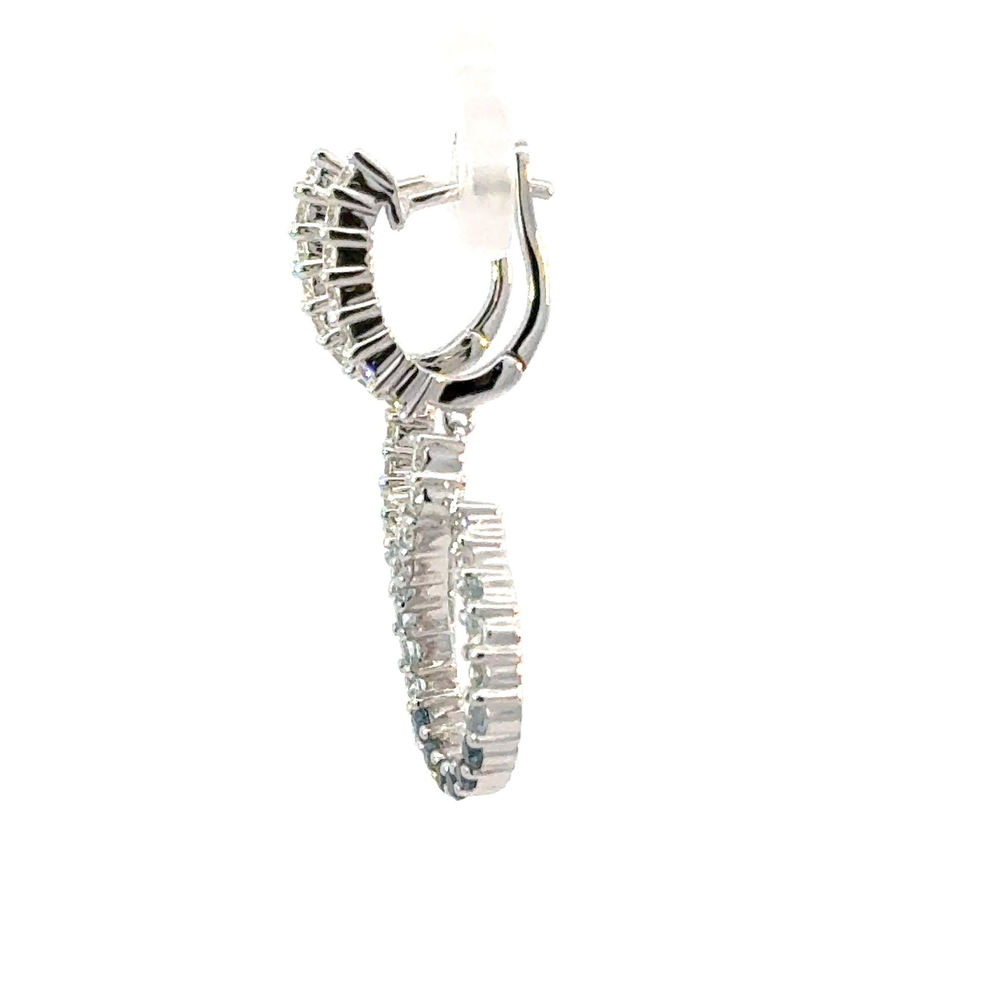 Ohrhänger in Weissgold 18kt mit Brillanten und Farbsteine