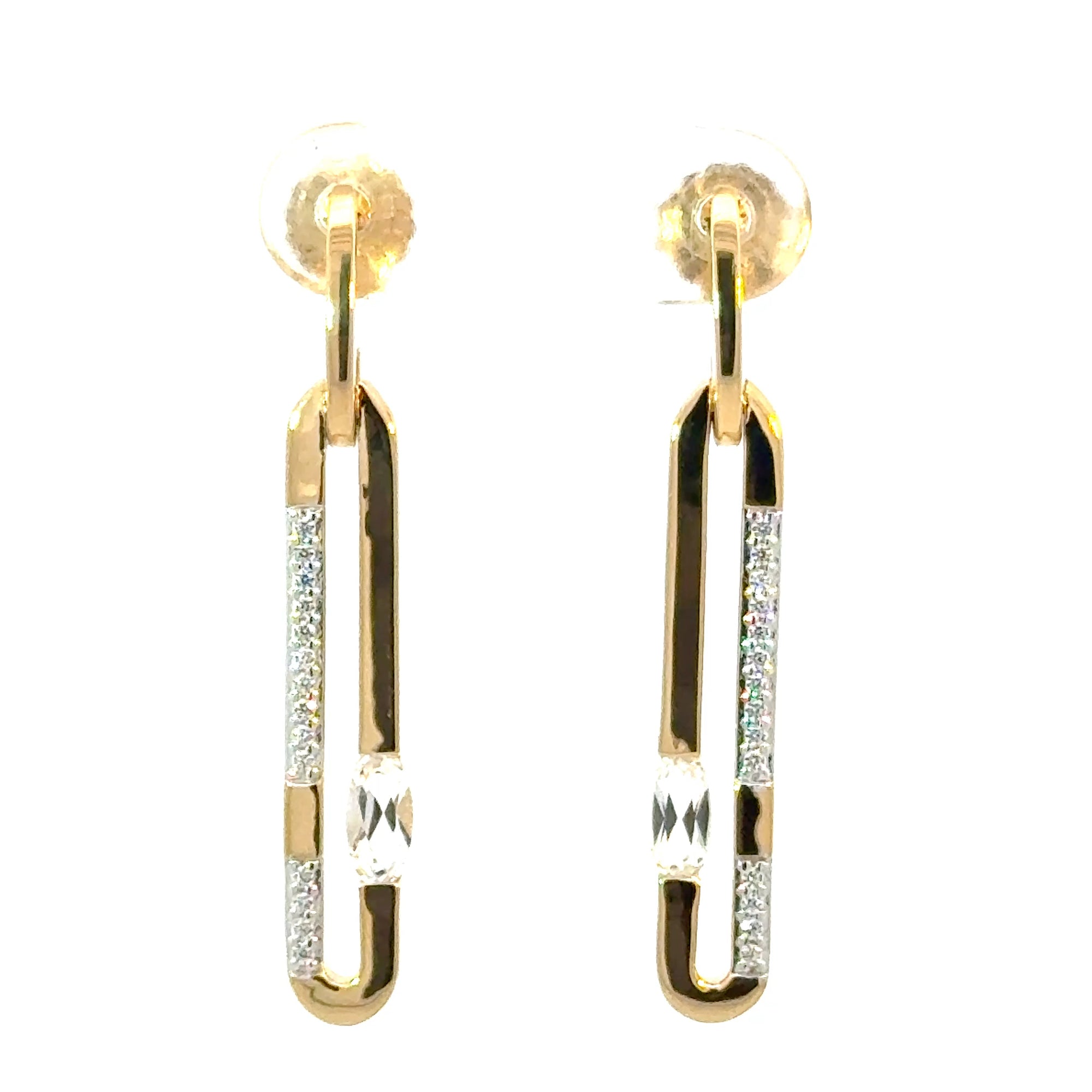 Ohrhänger in Silber vergoldet mit Zirkonia