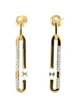 Ohrhänger in Silber vergoldet mit Zirkonia