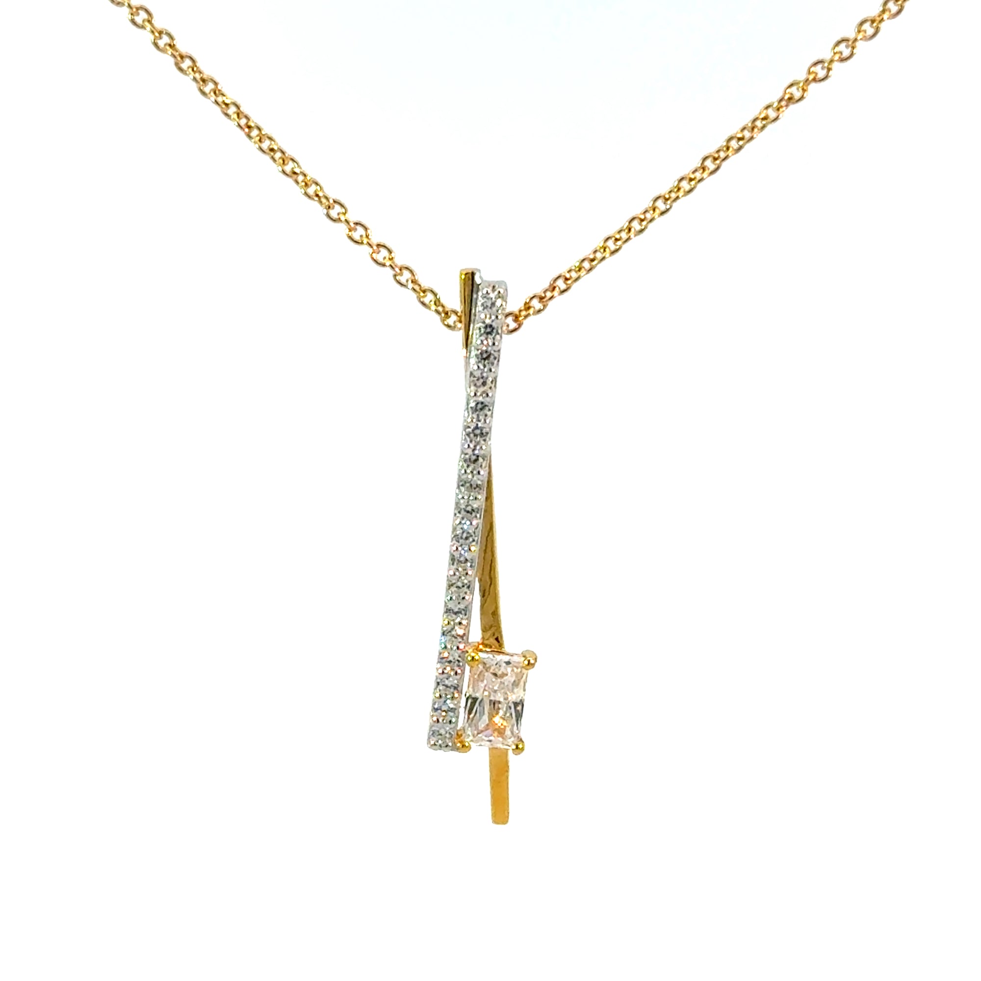 Anhänger in Silber vergoldet mit Zirkonia