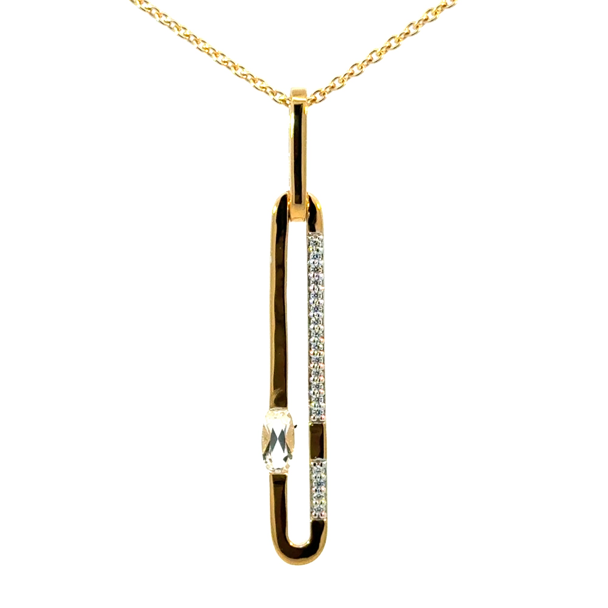 Anhänger in Silber vergoldet mit Zirkonia