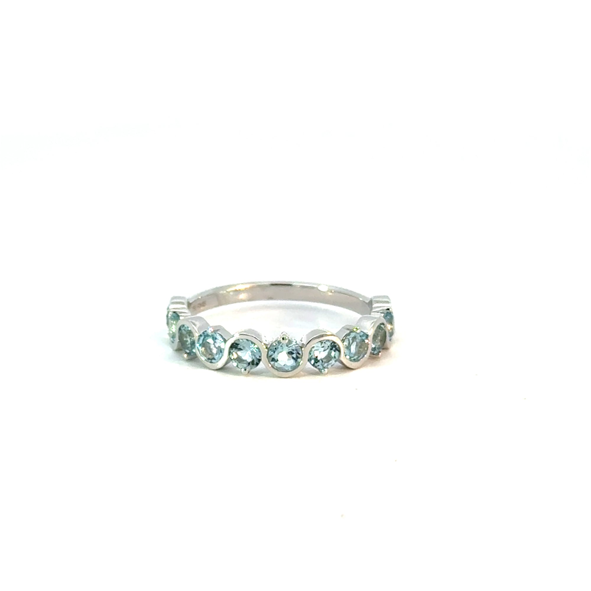 Ring in Weissgold 18kt mit Blautopas