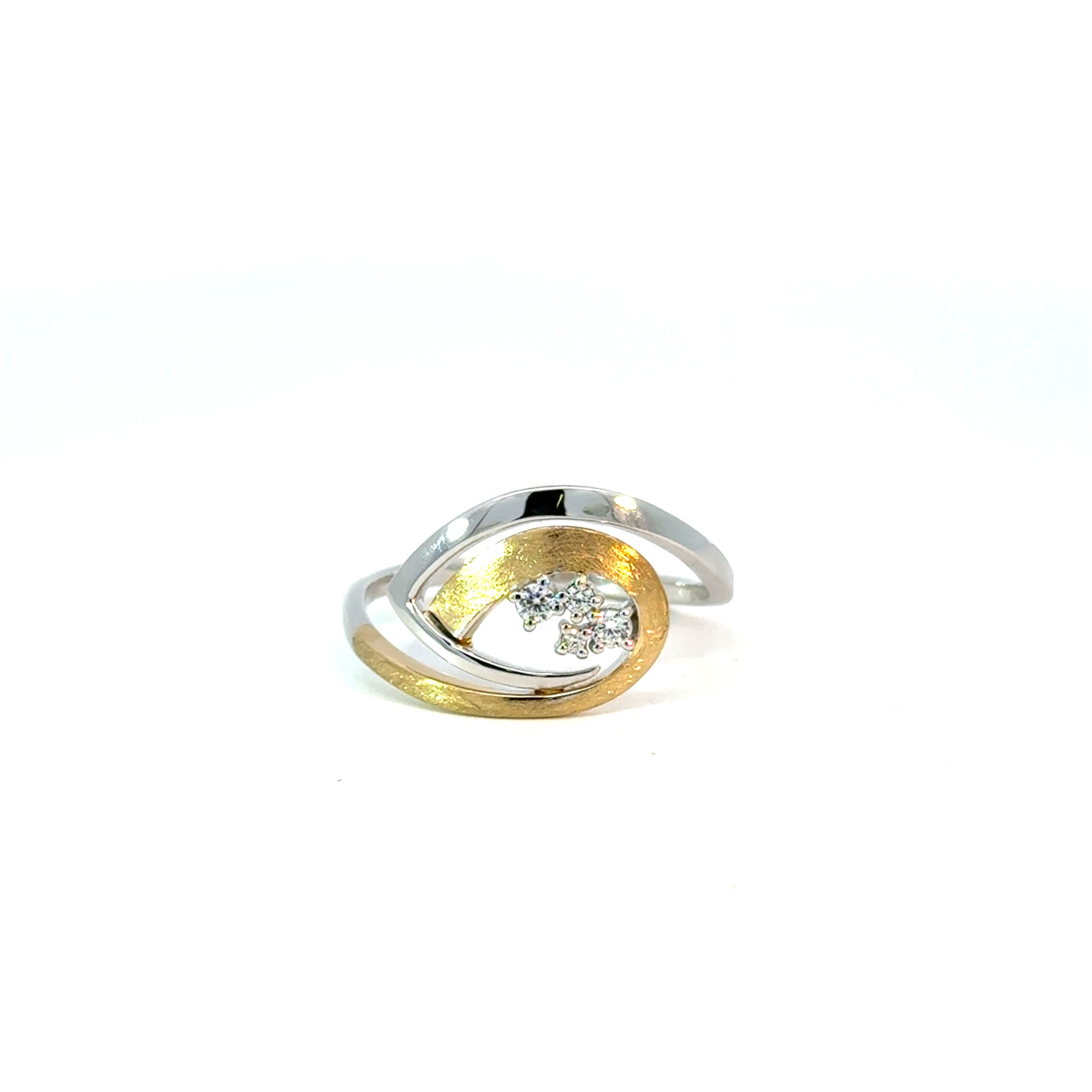 Ring in Silber / vergoldet mit Zirkonia
