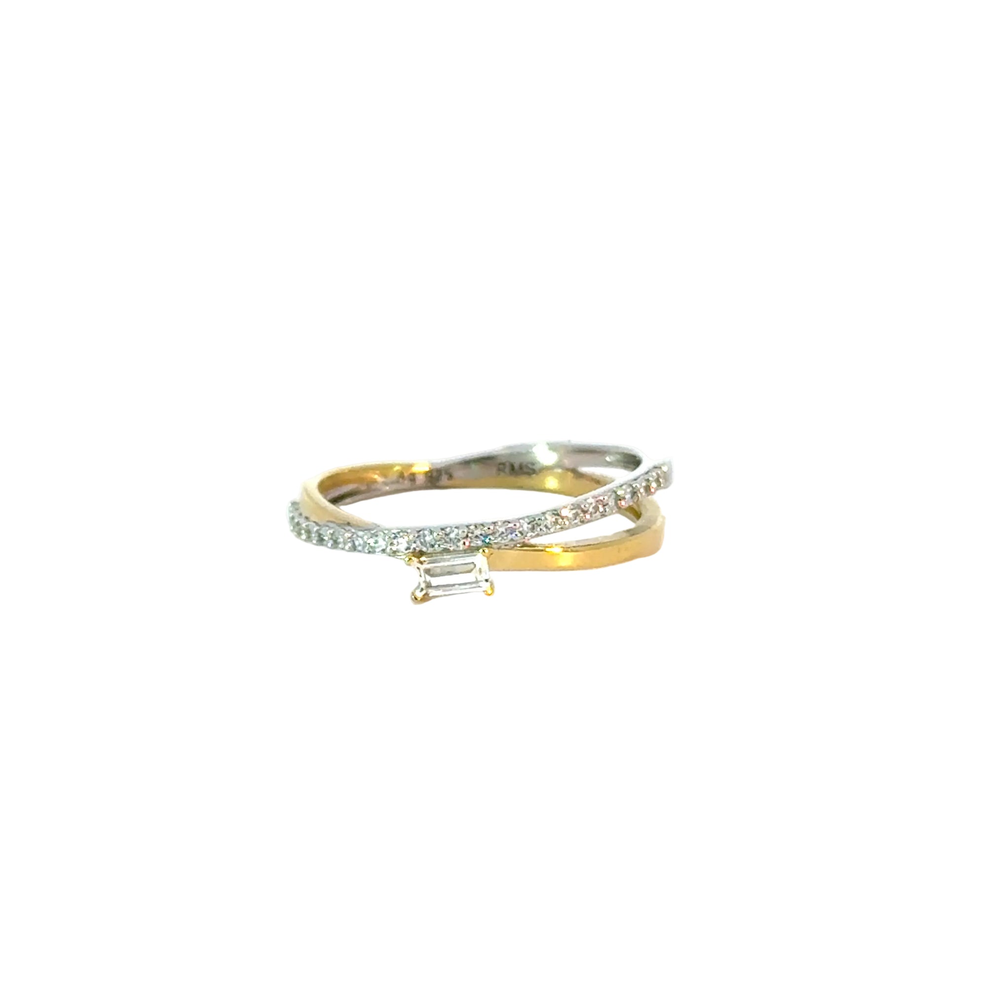 Ring in Silber vergoldet mit Zirkonia