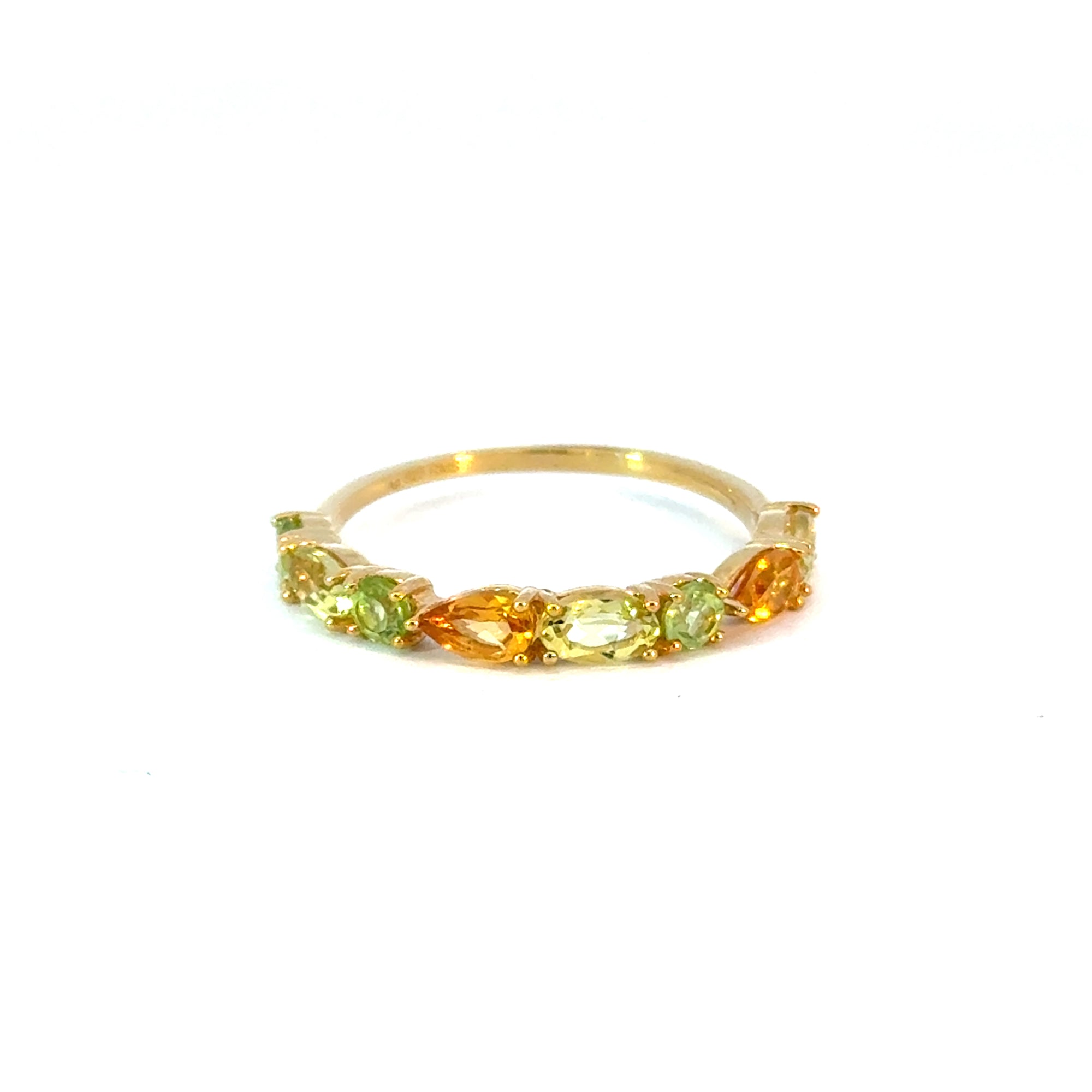 Ring in Silber vergoldet mit Farbsteine