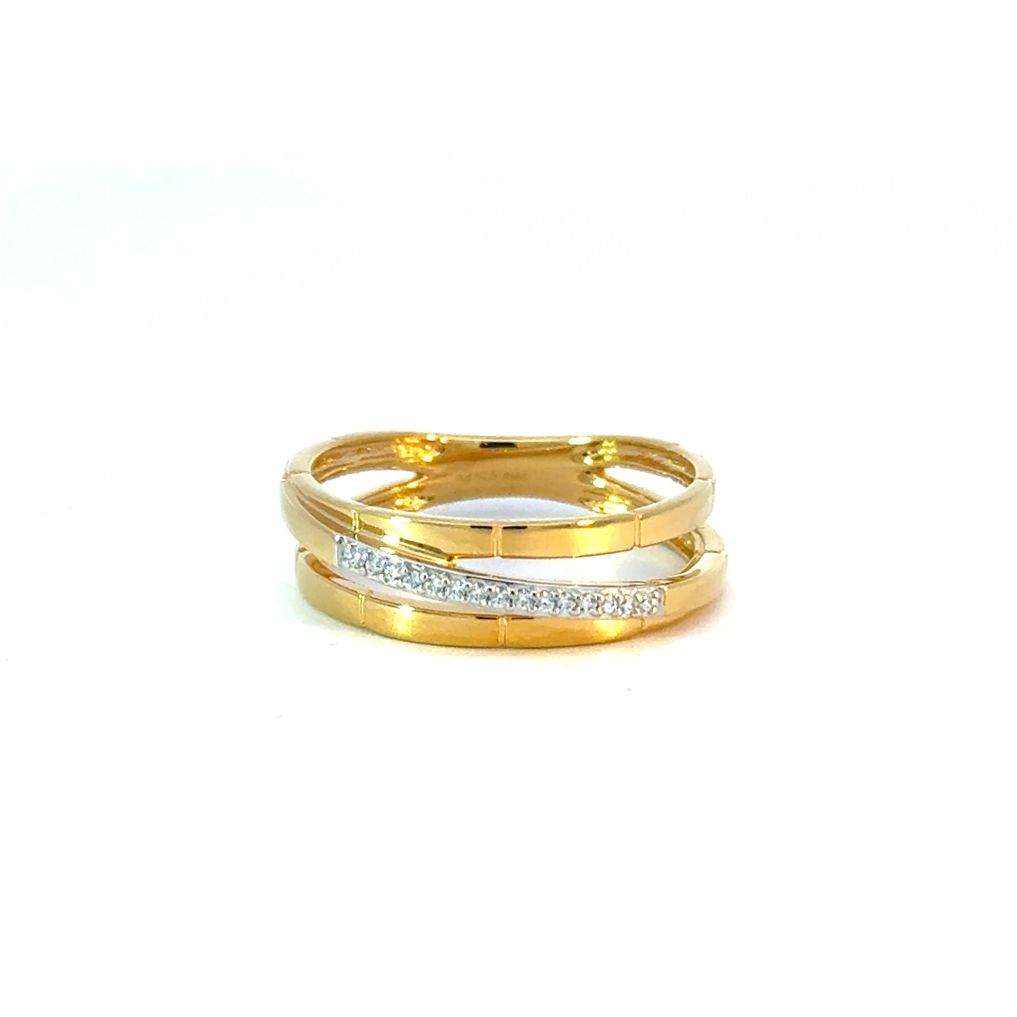 Ring in Silber vergoldet mit Zirkonia