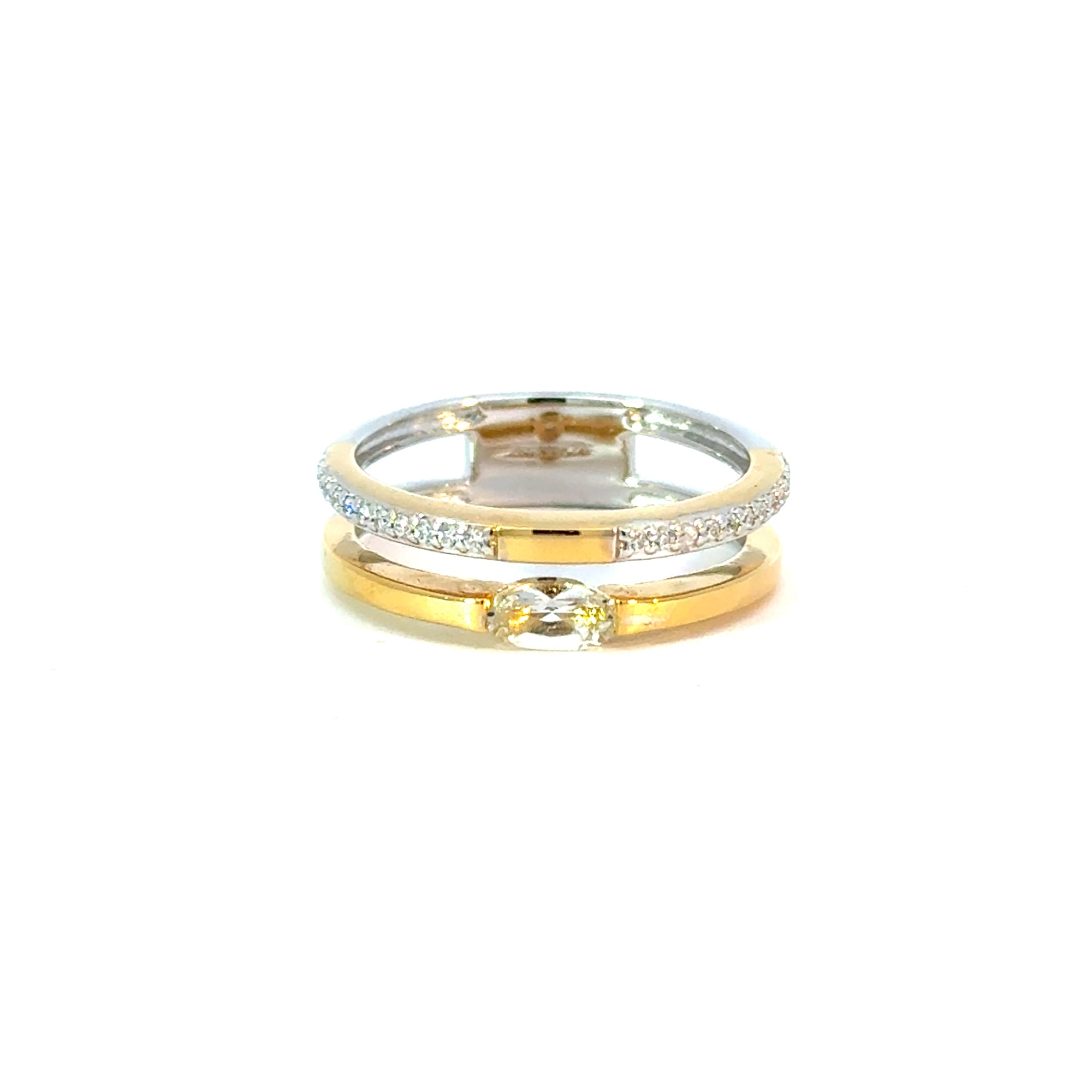 Ring in Silber vergoldet mit Zirkonia