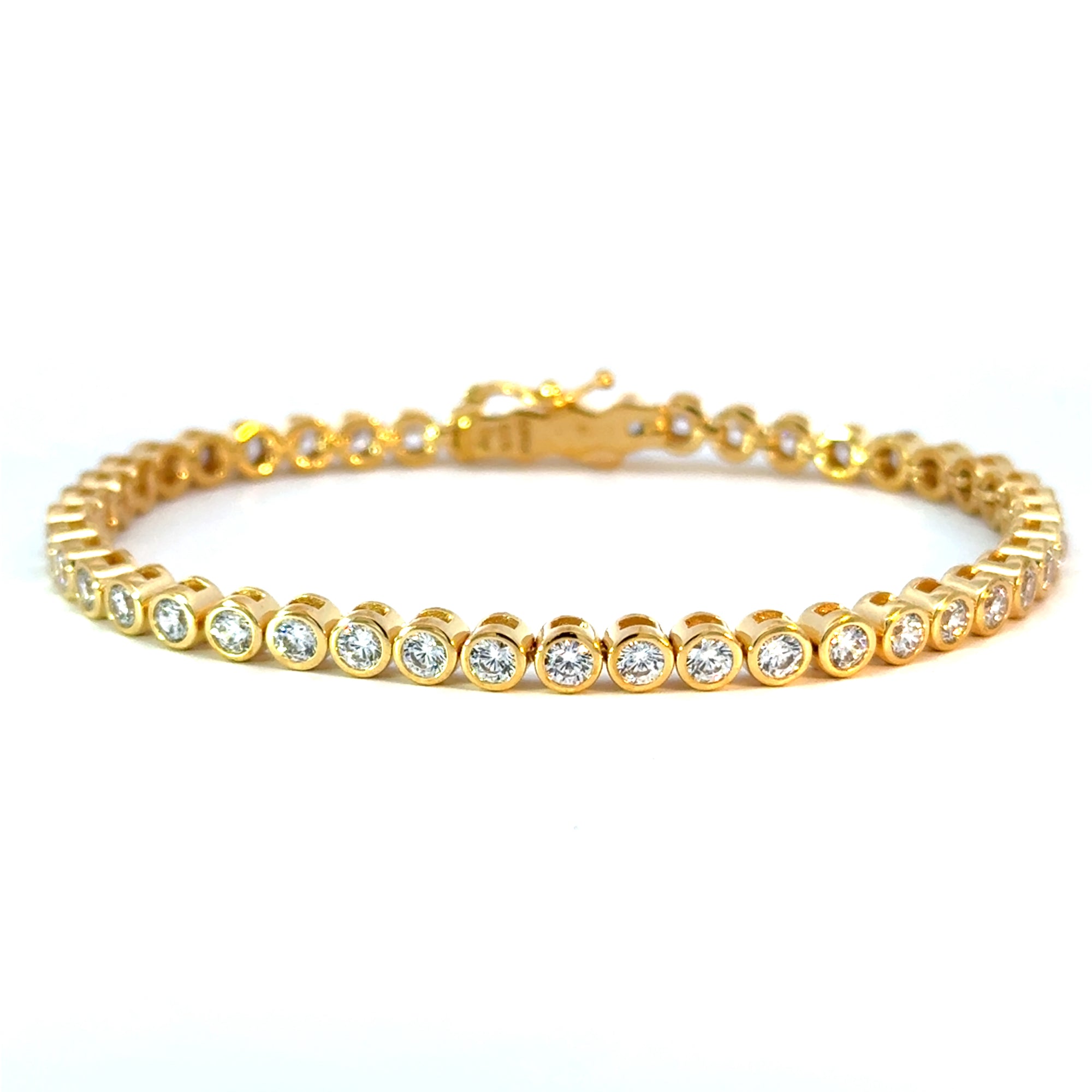 Bracelet Tennis in Silber vergoldet mit Zirkonia
