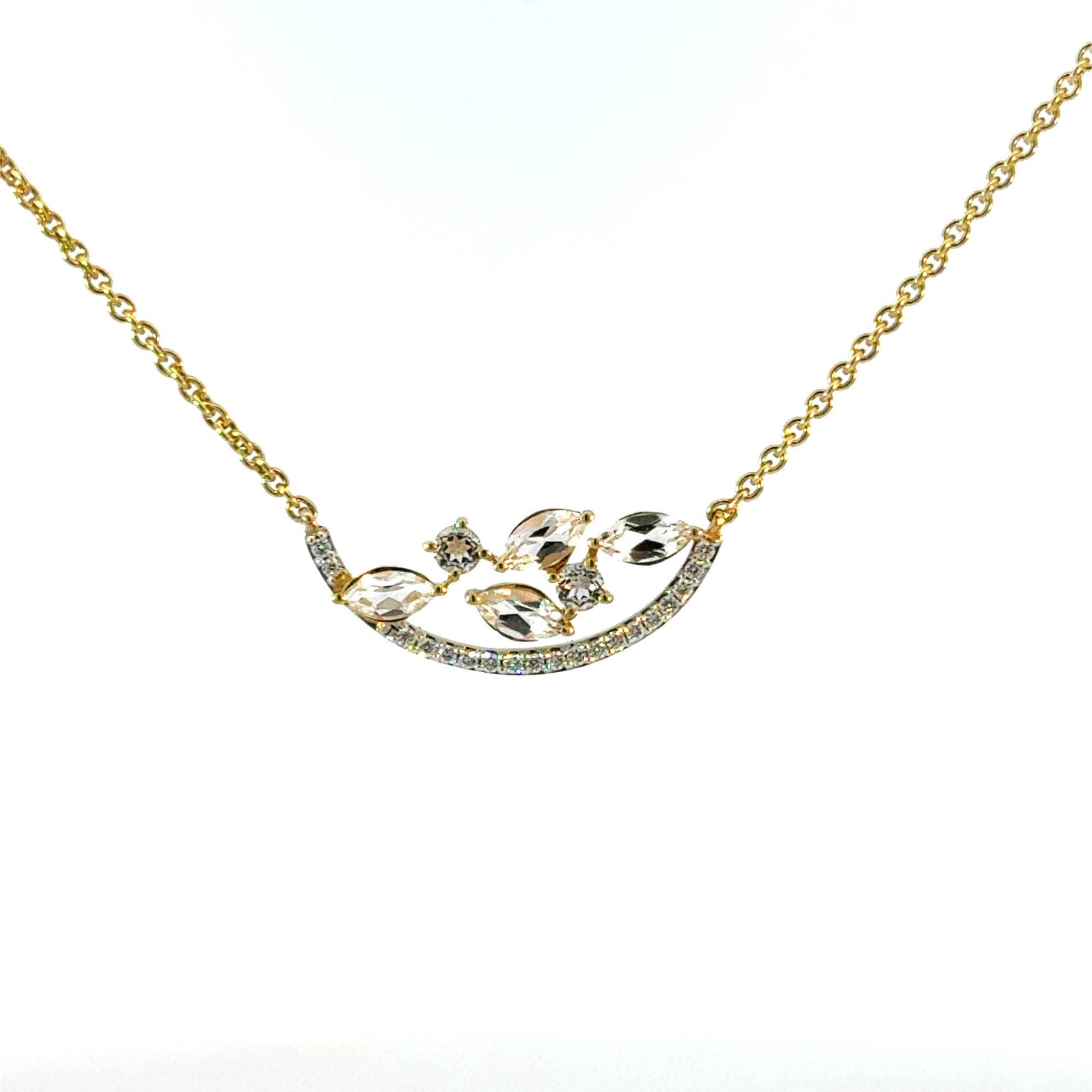 Collier in Gelbgold 18kt mit Brillanten
