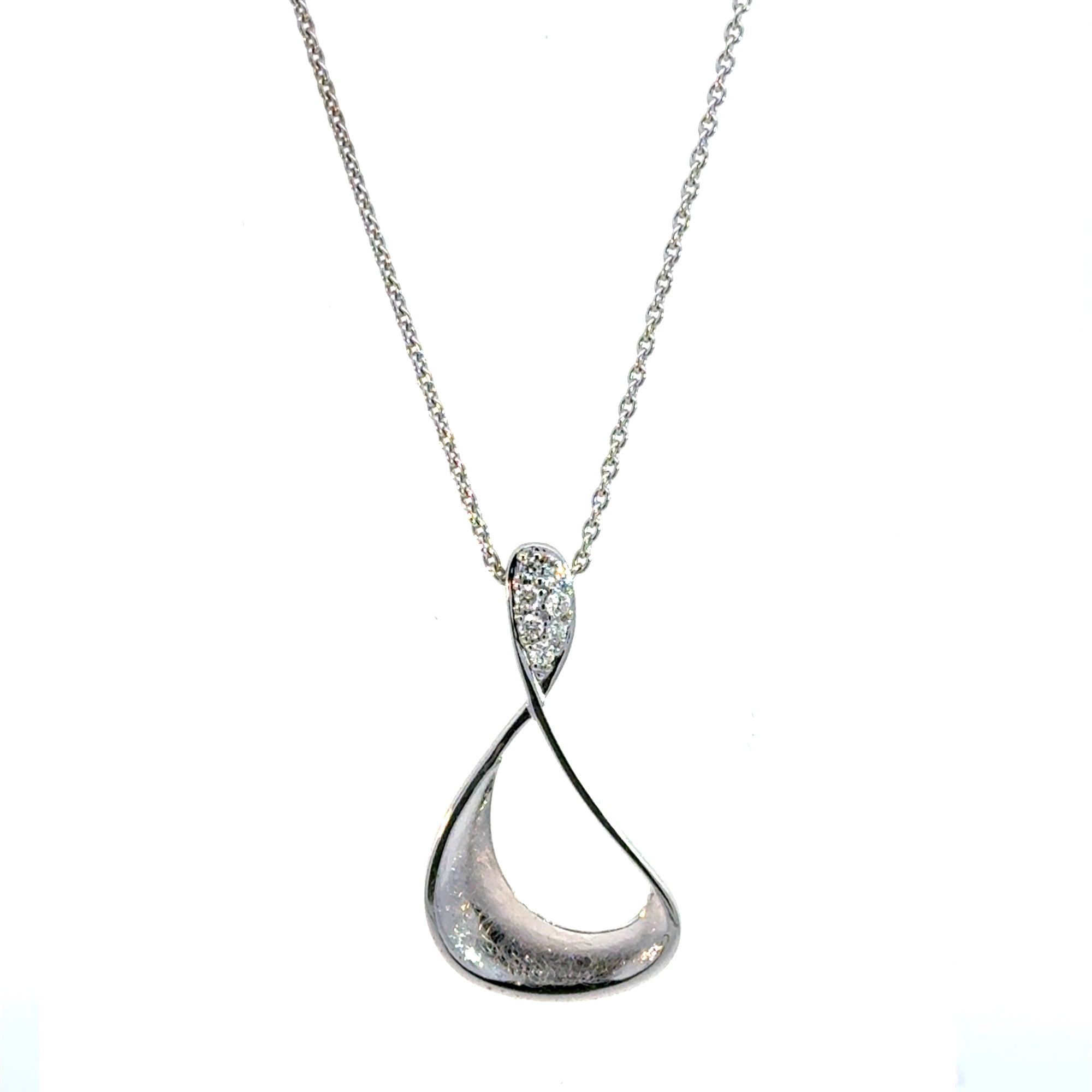 Anhänger in Weissgold 18kt mit Brillanten