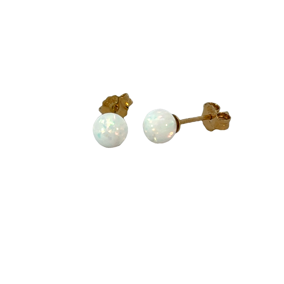 Ohrstecker Opal künstlich in Gelbgold 14kt