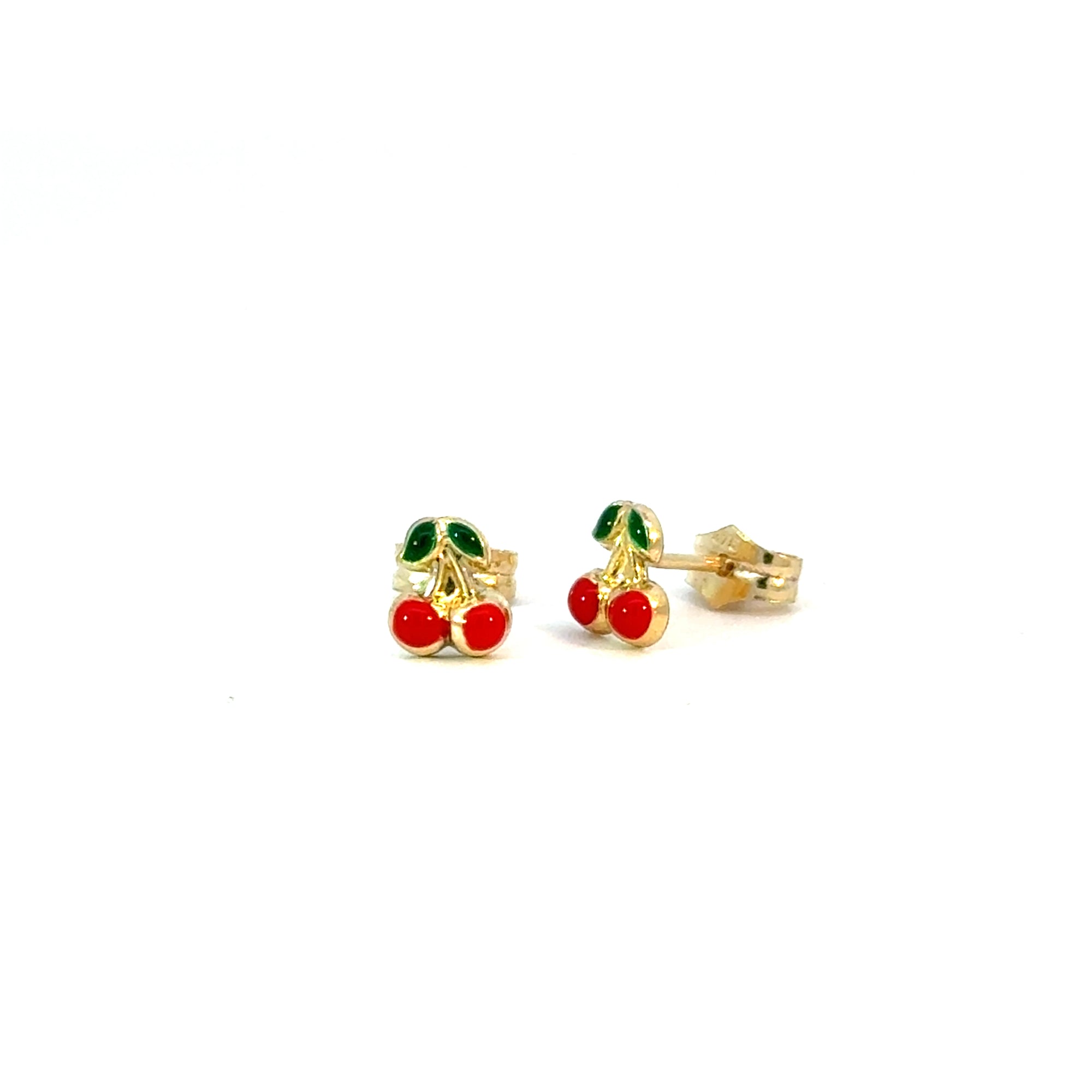 Ohrstecker &quot;Kirsche&quot; in Gelbgold 9kt