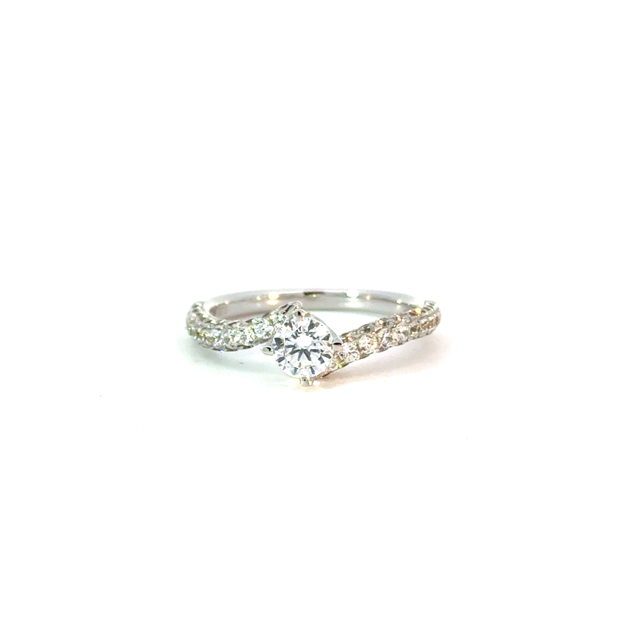 Ring in Weissgold 9kt mit Zirkonia
