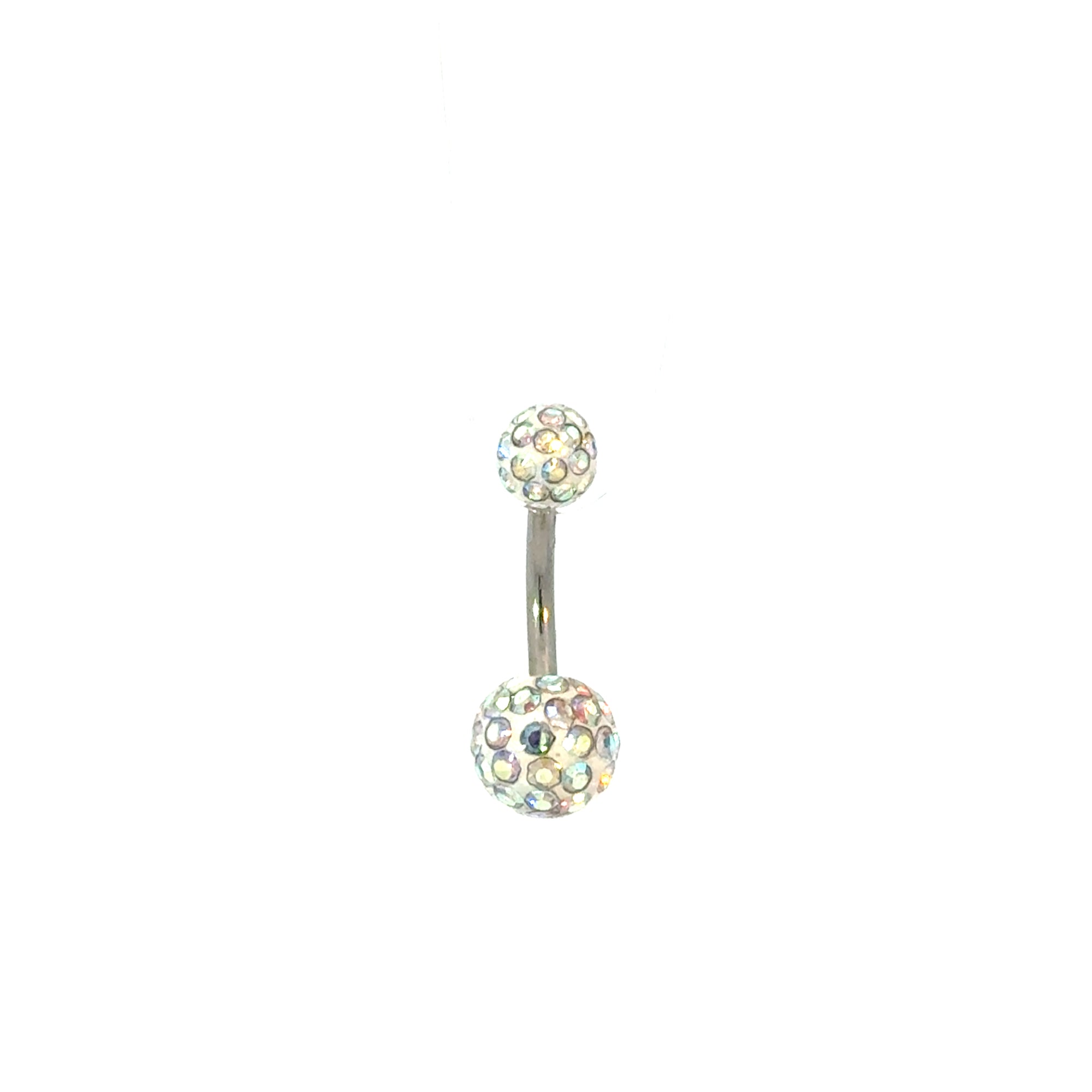 Bauchpiercing in Edelstahl "Kugel" Glitzer