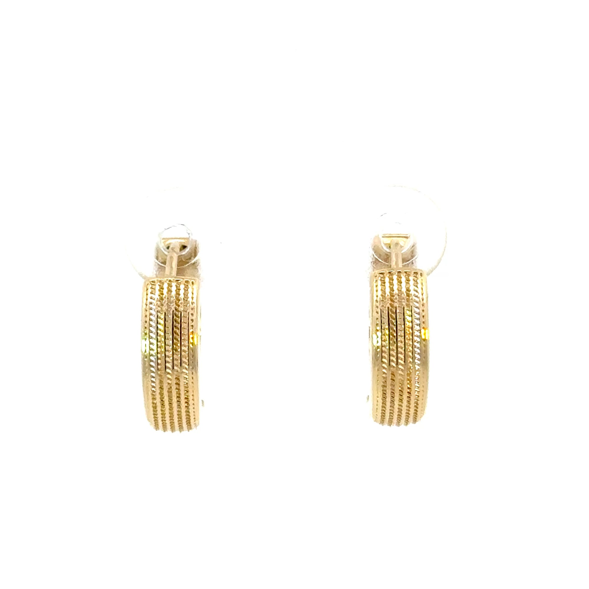 Creole einzeln "gemustert" in Gelbgold 14kt