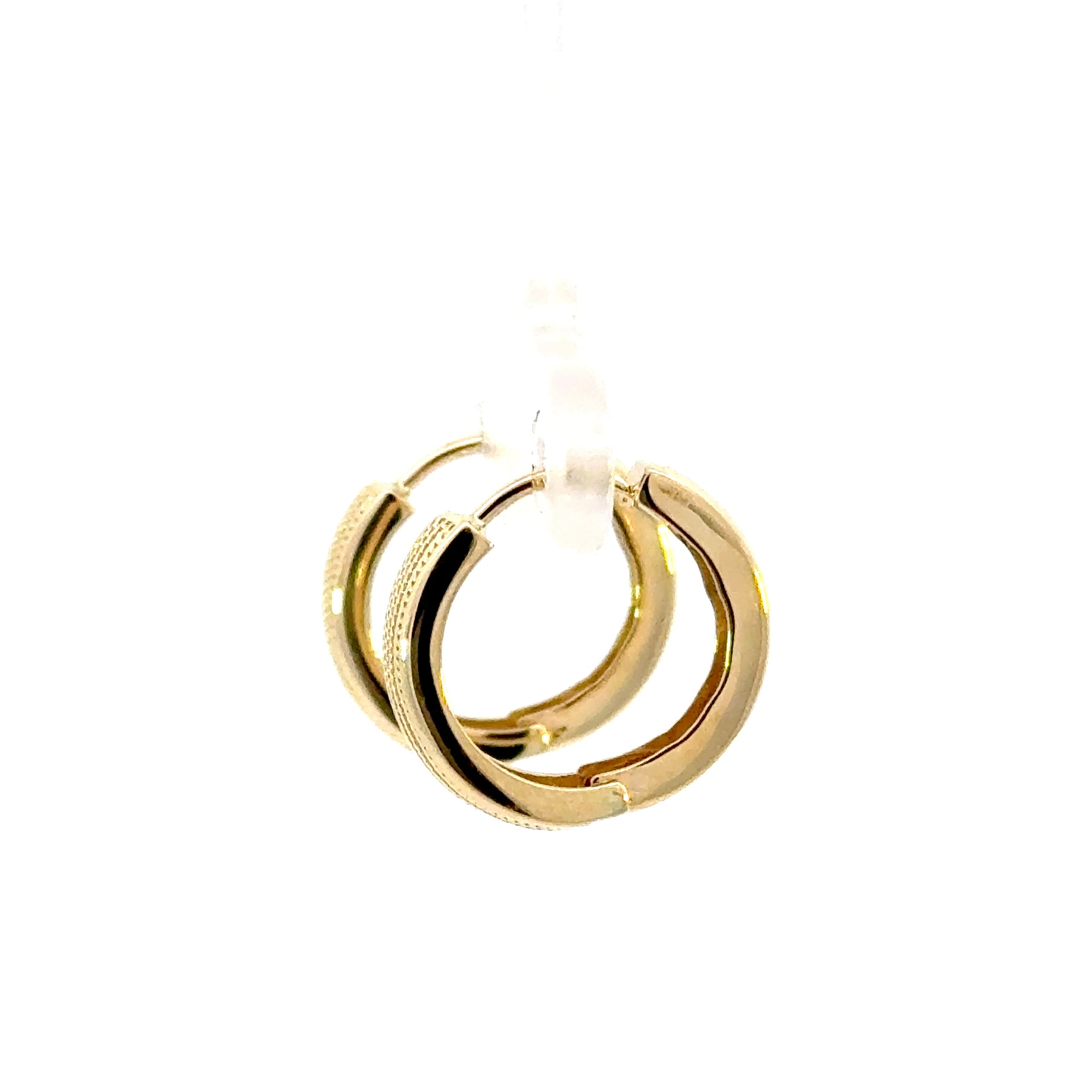 Creole einzeln "gemustert" in Gelbgold 14kt