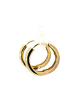 Creole einzeln "gemustert" in Gelbgold 14kt