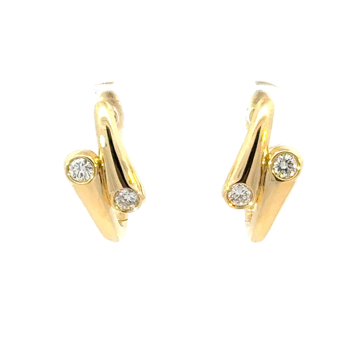 Creolen in Gelbgold 18kt mit Diamanten