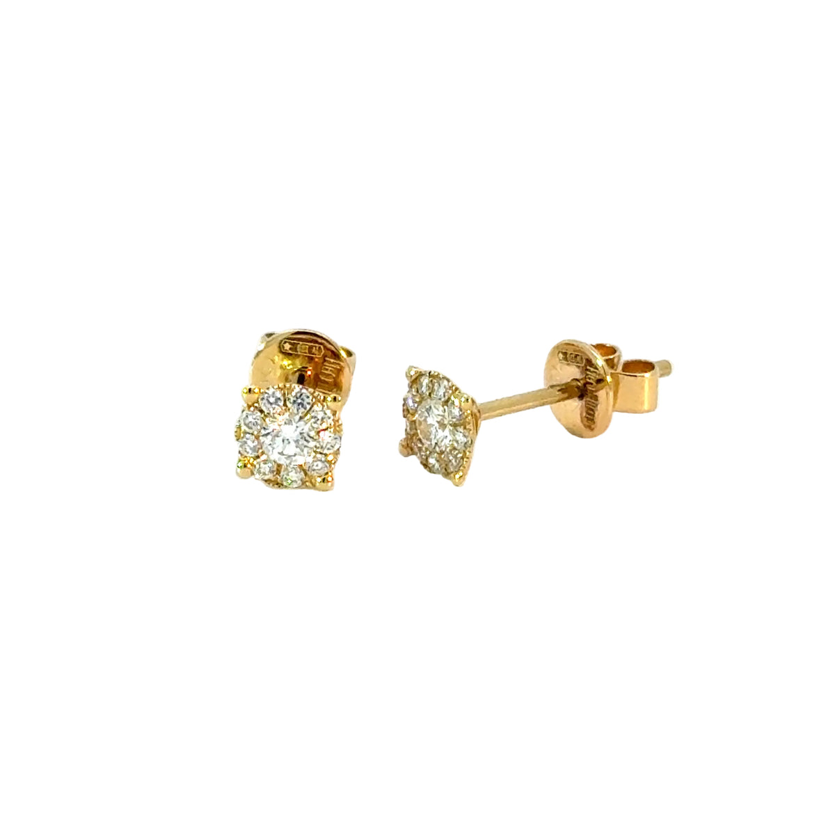 Ohrstecker in Gelbgold 18kt mit Brillanten